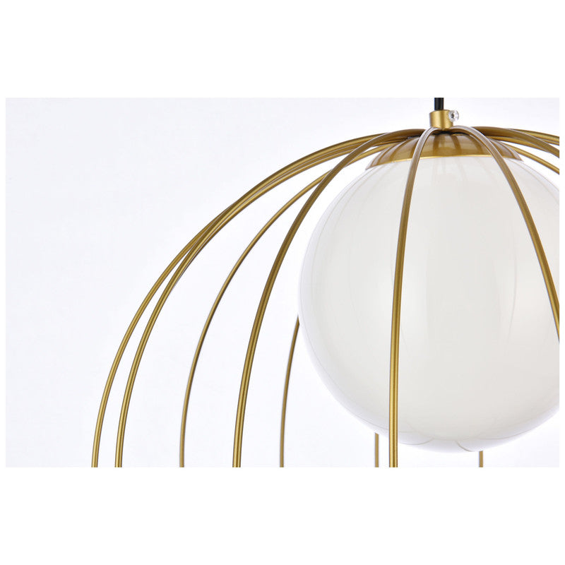 Elegant Lighting Wetzel 1 Light 16" Pendant