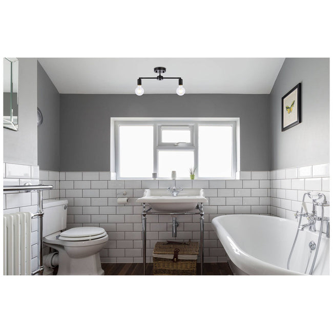 Elegant Lighting Zane 2 Light 22" Flush Mount