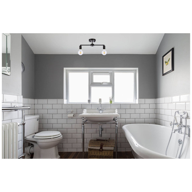 Elegant Lighting Zane 2 Light 22" Flush Mount