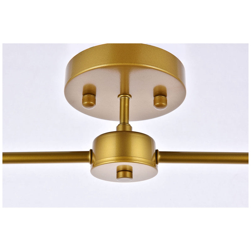 Elegant Lighting Zane 2 Light 22" Flush Mount