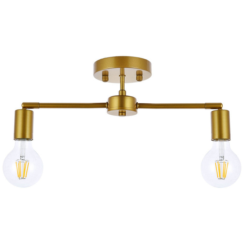 Elegant Lighting Zane 2 Light 22" Flush Mount
