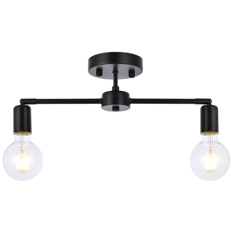 Elegant Lighting Zane 2 Light 22" Flush Mount