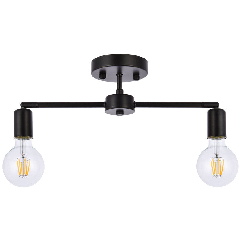 Elegant Lighting Zane 2 Light 22" Flush Mount