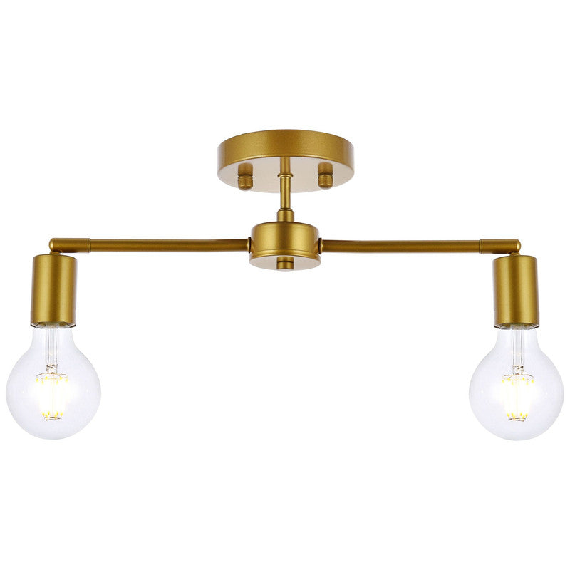 Elegant Lighting Zane 2 Light 22" Flush Mount