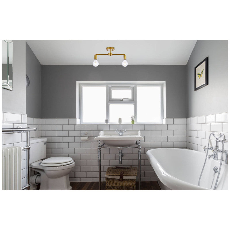 Elegant Lighting Zane 2 Light 22" Flush Mount