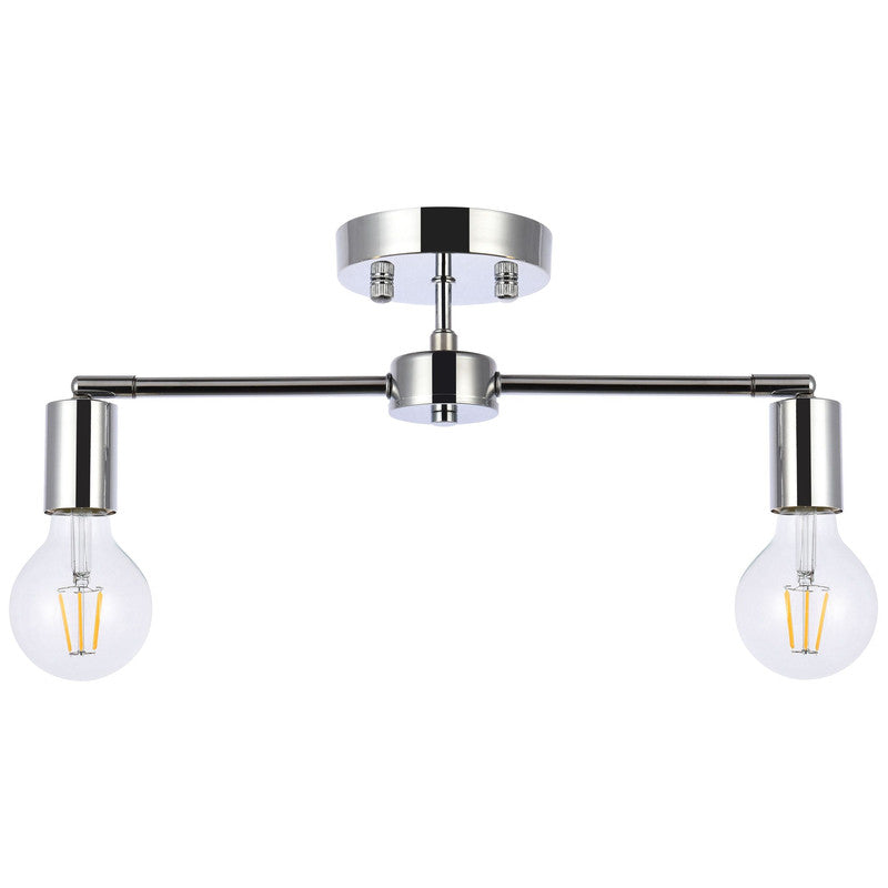 Elegant Lighting Zane 2 Light 22" Flush Mount
