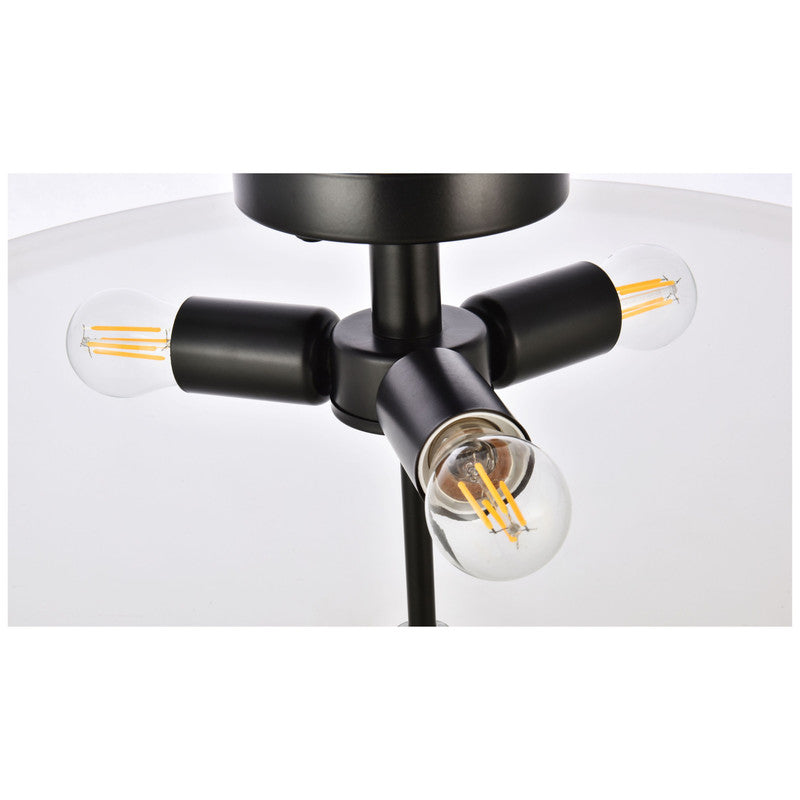 Elegant Lighting Jeanne 3 Light 20" Flush Mount