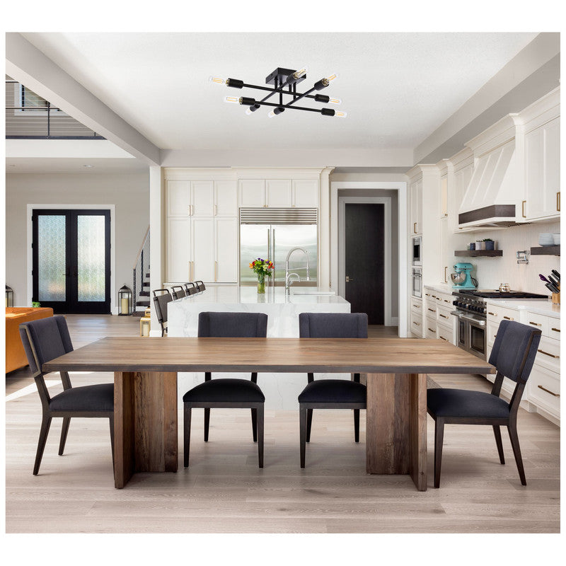 Elegant Lighting Script 8 Light 19" Flush Mount