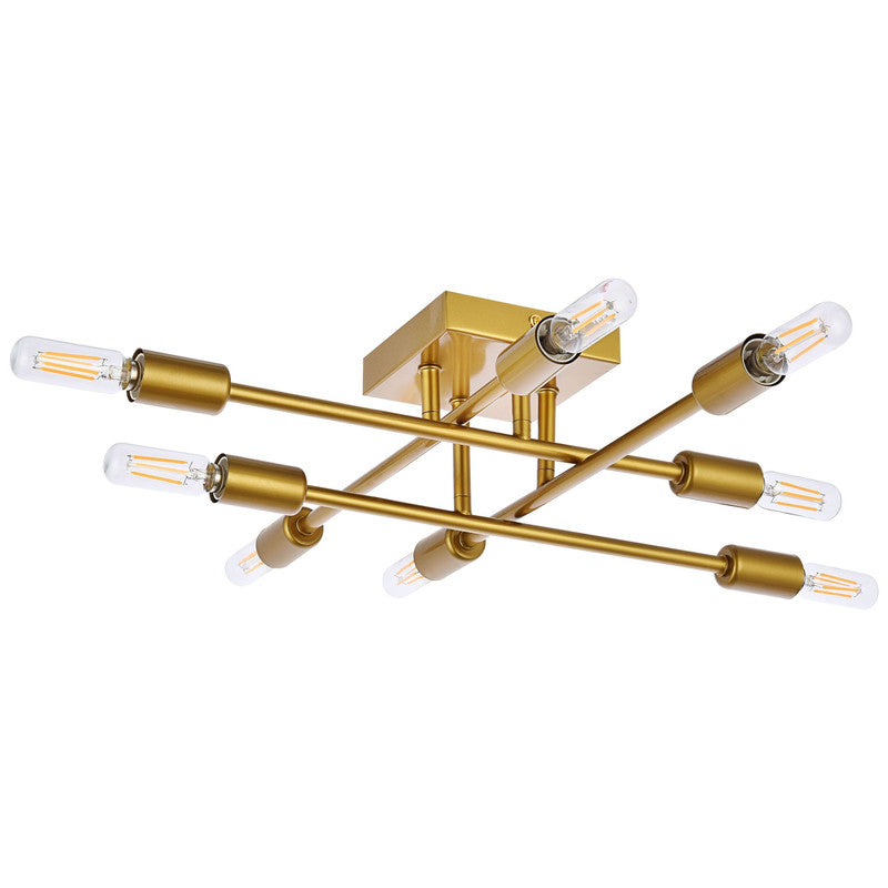 Elegant Lighting Script 8 Light 19" Flush Mount