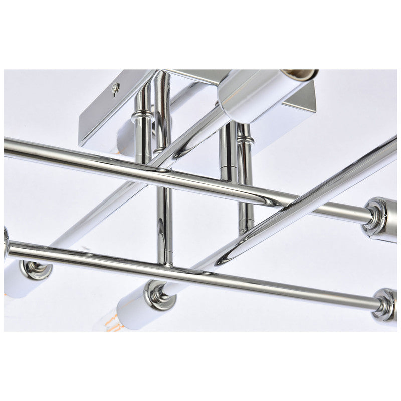 Elegant Lighting Script 8 Light 19" Flush Mount