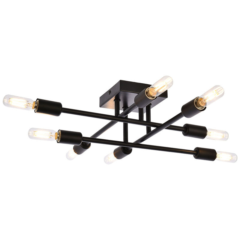 Elegant Lighting Script 8 Light 19" Flush Mount