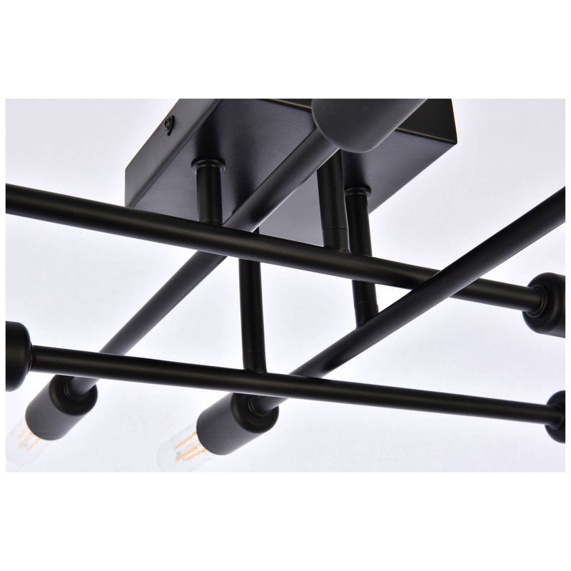 Elegant Lighting Script 8 Light 19" Flush Mount