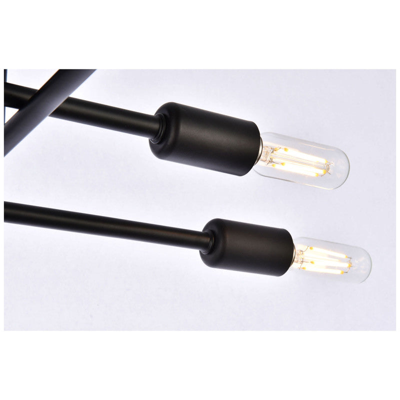 Elegant Lighting Script 8 Light 19" Flush Mount