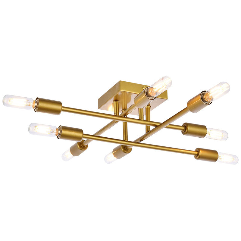 Elegant Lighting Script 8 Light 19" Flush Mount