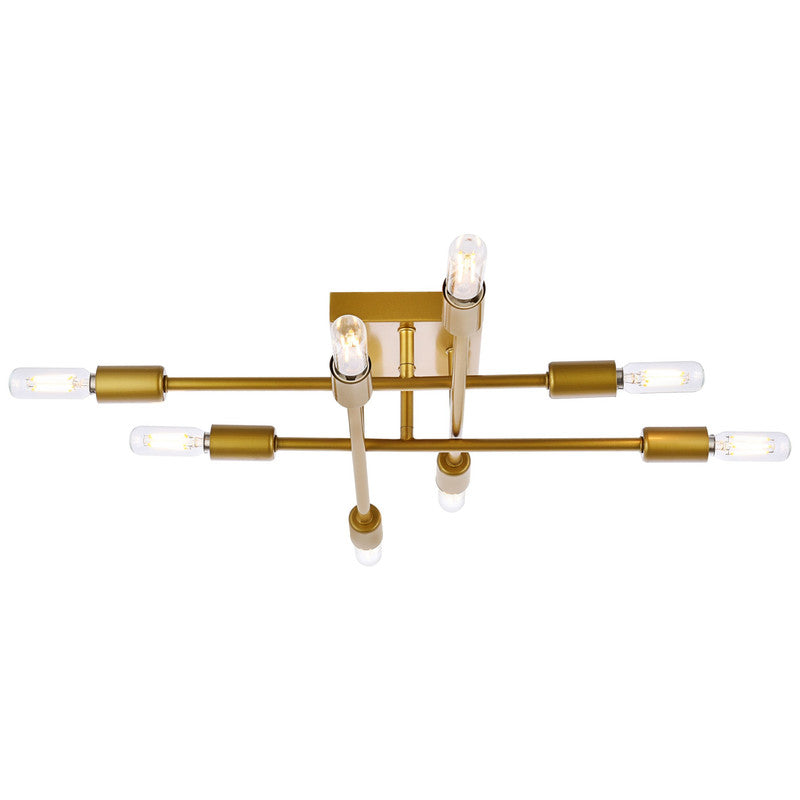 Elegant Lighting Script 8 Light 19" Flush Mount