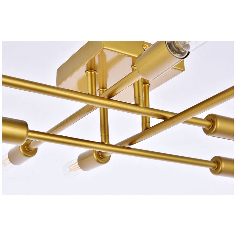 Elegant Lighting Script 8 Light 19" Flush Mount