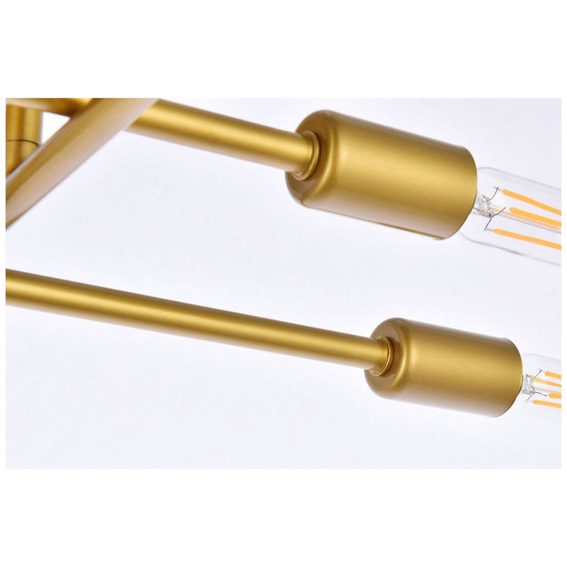 Elegant Lighting Script 8 Light 19" Flush Mount