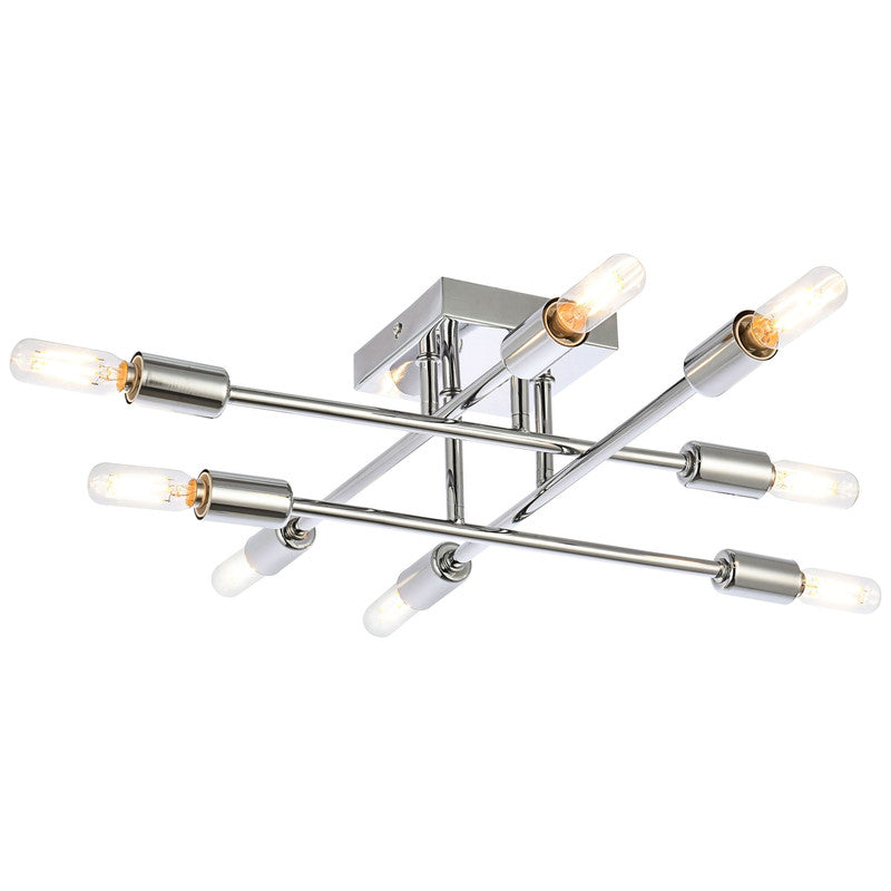 Elegant Lighting Script 8 Light 19" Flush Mount