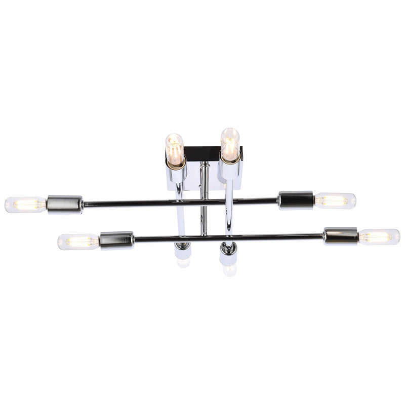 Elegant Lighting Script 8 Light 19" Flush Mount