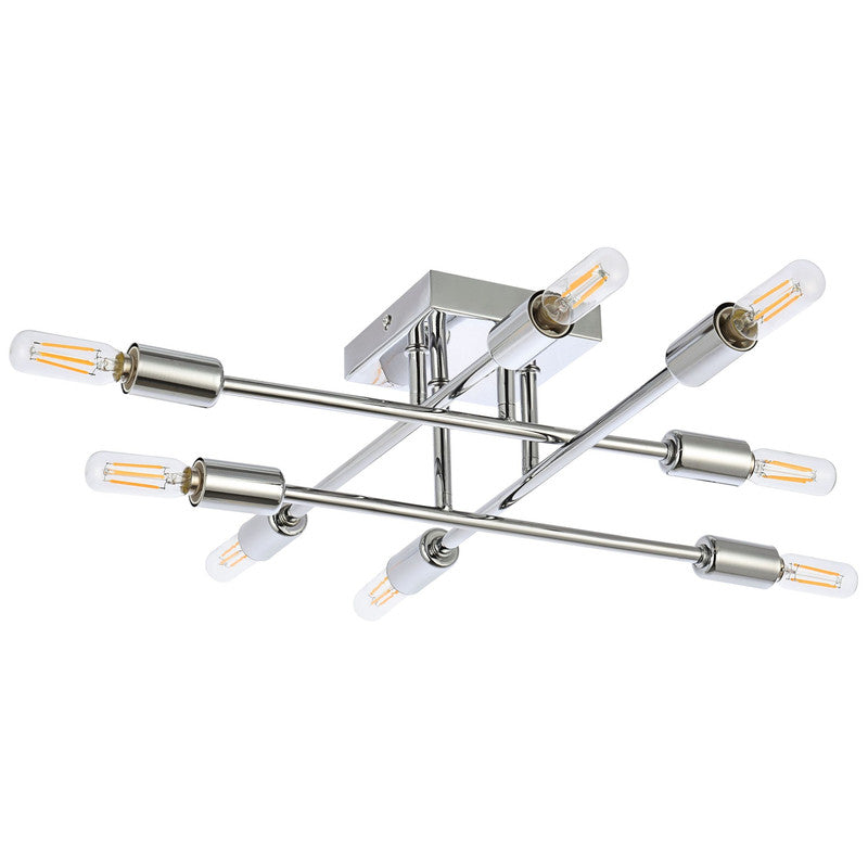 Elegant Lighting Script 8 Light 19" Flush Mount