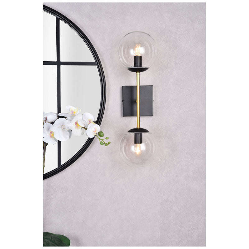Elegant Lighting Neri 2 Light 7" Wall Sconce