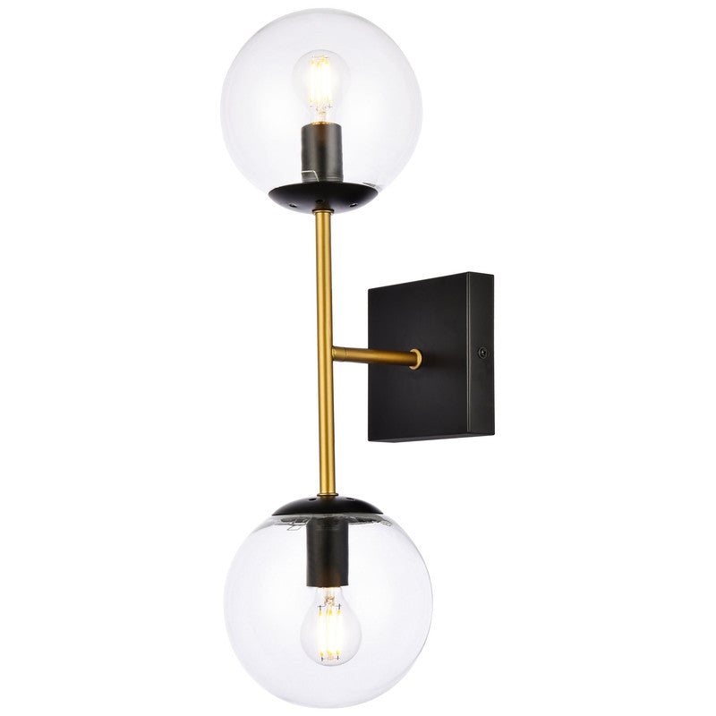 Elegant Lighting Neri 2 Light 7" Wall Sconce