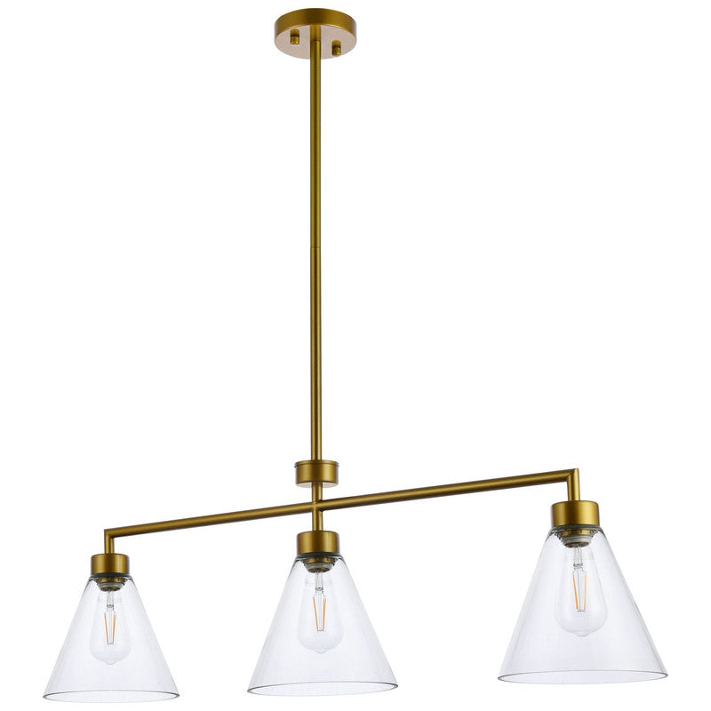 Elegant Lighting Mera 3 Light 38" Chandelier