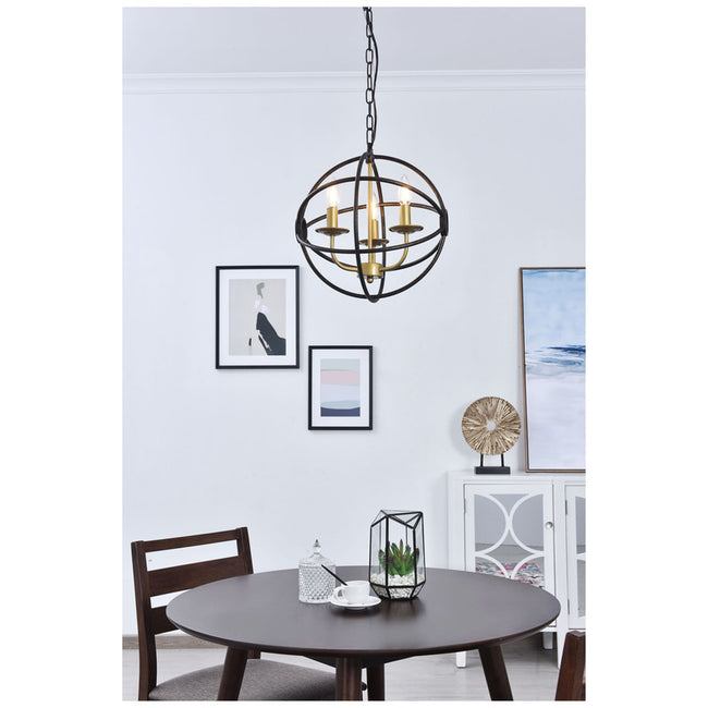 Elegant Lighting Octavia 3 Light 14" Chandelier