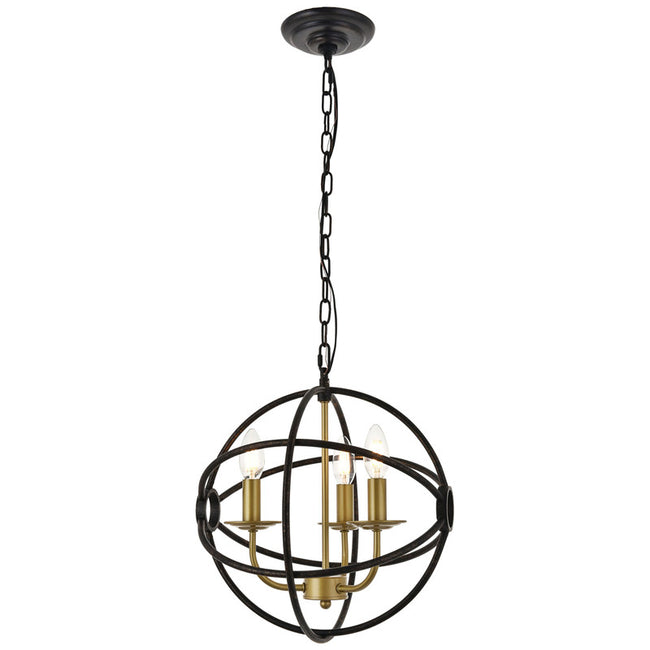 Elegant Lighting Octavia 3 Light 14" Chandelier