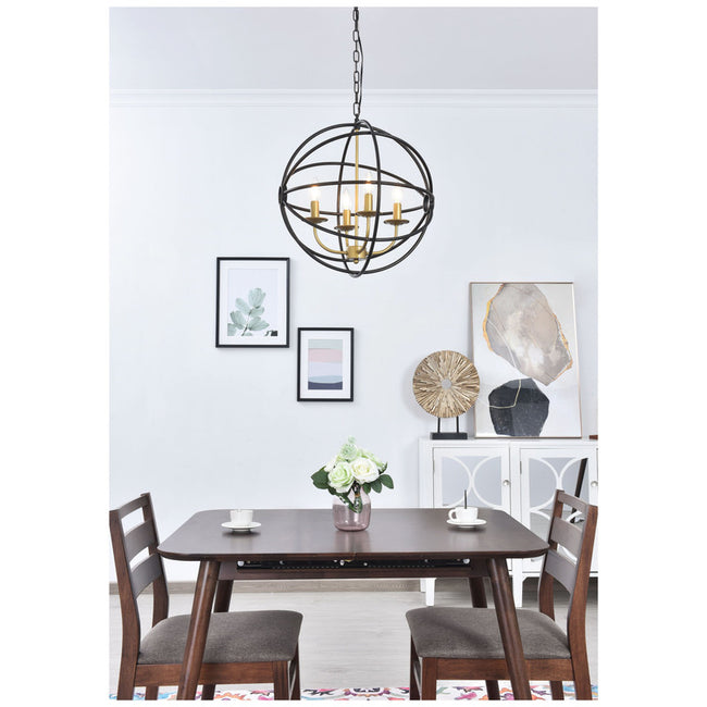 Elegant Lighting Octavia 4 Light 18" Chandelier