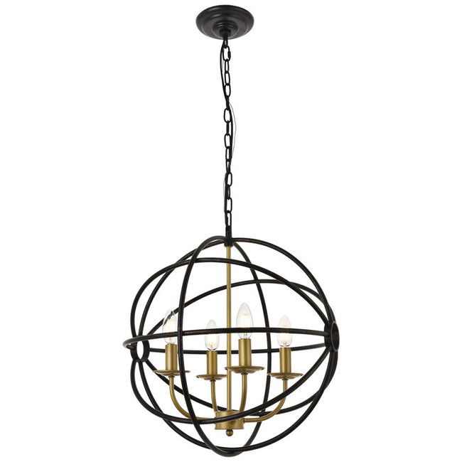 Elegant Lighting Octavia 4 Light 18" Chandelier