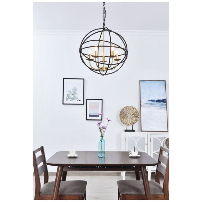Elegant Lighting Octavia 5 Light 20" Chandelier