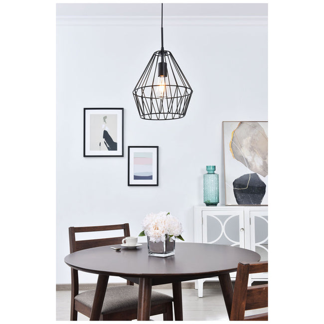 Elegant Lighting Candor 1 Light 11" Pendant
