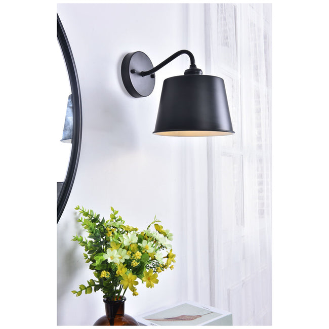 Elegant Lighting Nota 1 Light 8" Wall Sconce with Metal Shade