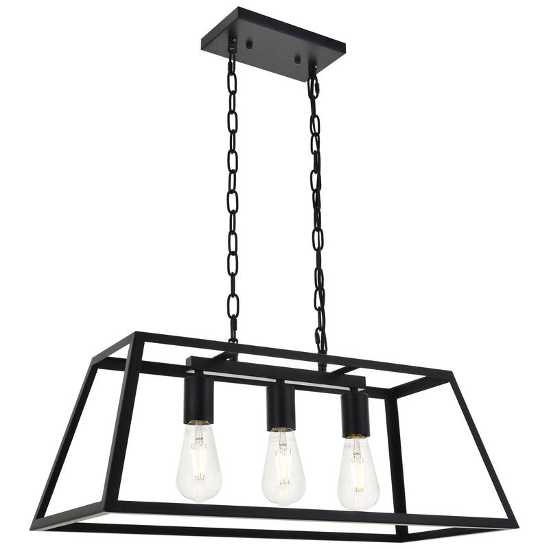 Elegant Lighting Resolute 3 Light 25" Chandelier