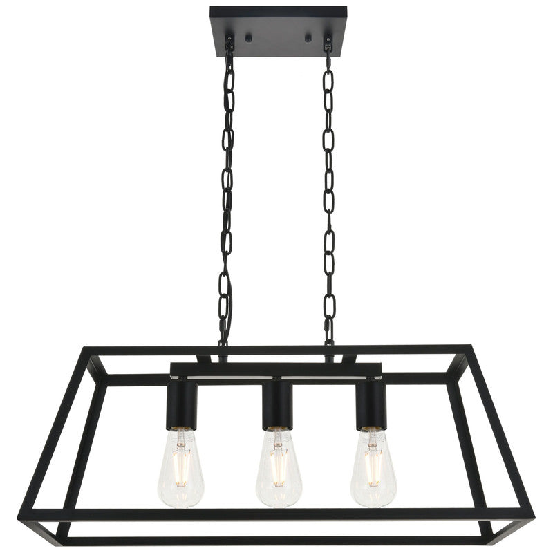Elegant Lighting Resolute 3 Light 25" Chandelier
