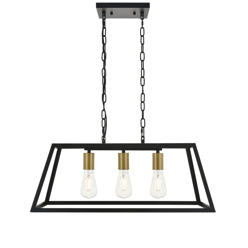 Elegant Lighting Resolute 3 Light 25" Chandelier