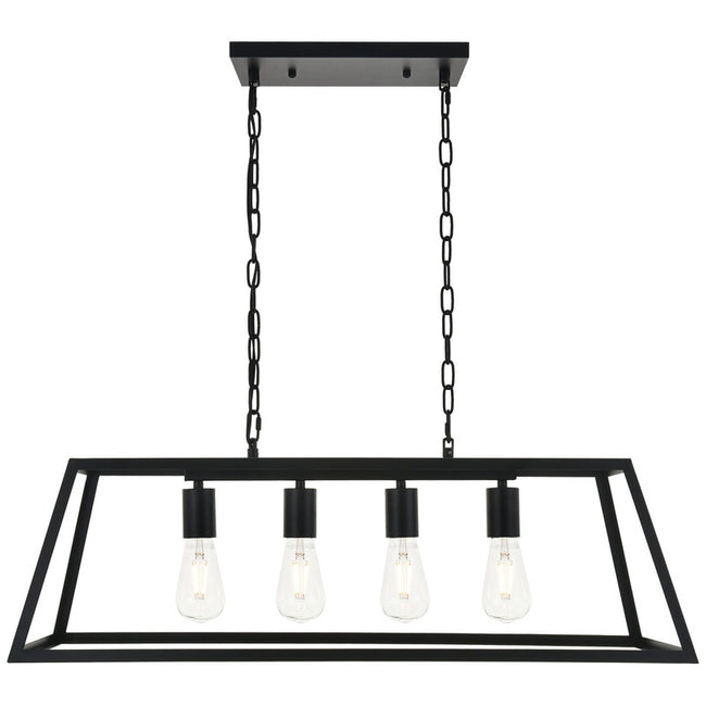 Elegant Lighting Resolute 4 Light 32" Chandelier