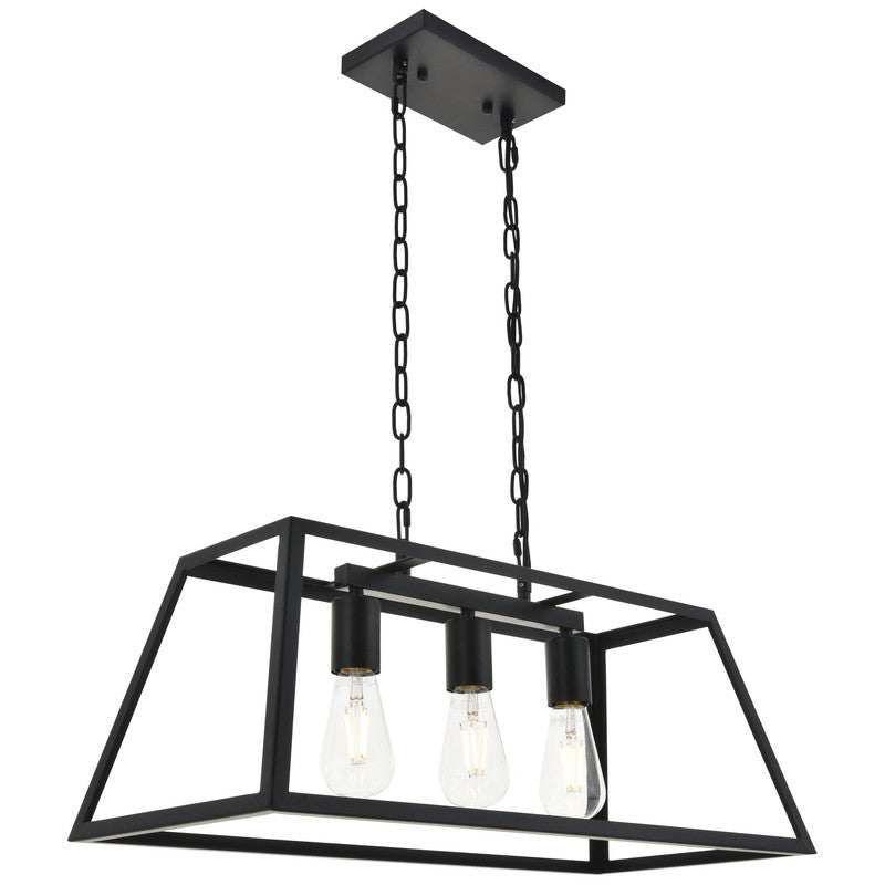 Elegant Lighting Resolute 3 Light 25" Chandelier