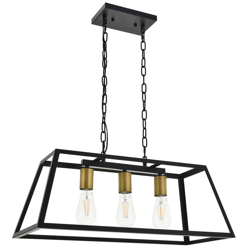 Elegant Lighting Resolute 3 Light 25" Chandelier