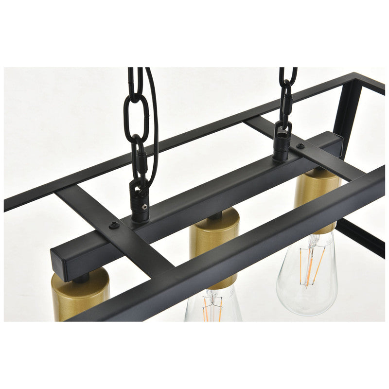 Elegant Lighting Resolute 3 Light 25" Chandelier