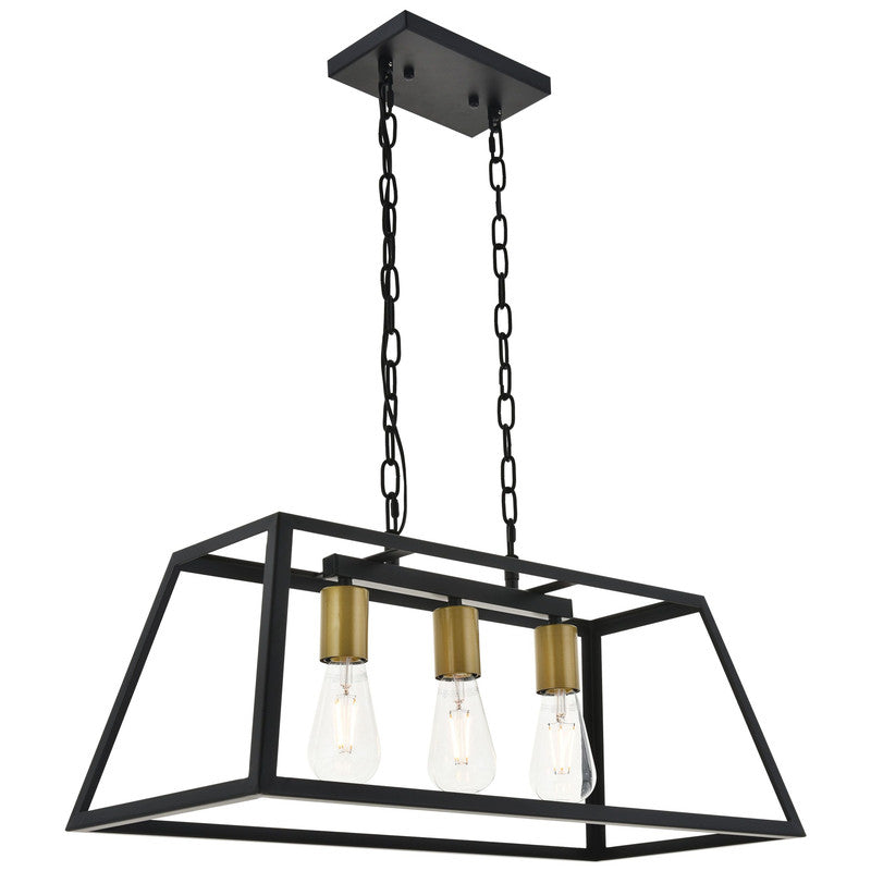 Elegant Lighting Resolute 3 Light 25" Chandelier
