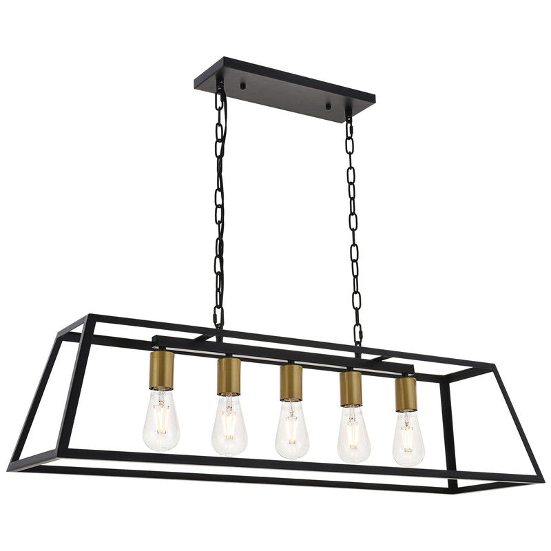 Elegant Lighting Resolute 5 Light 38" Chandelier