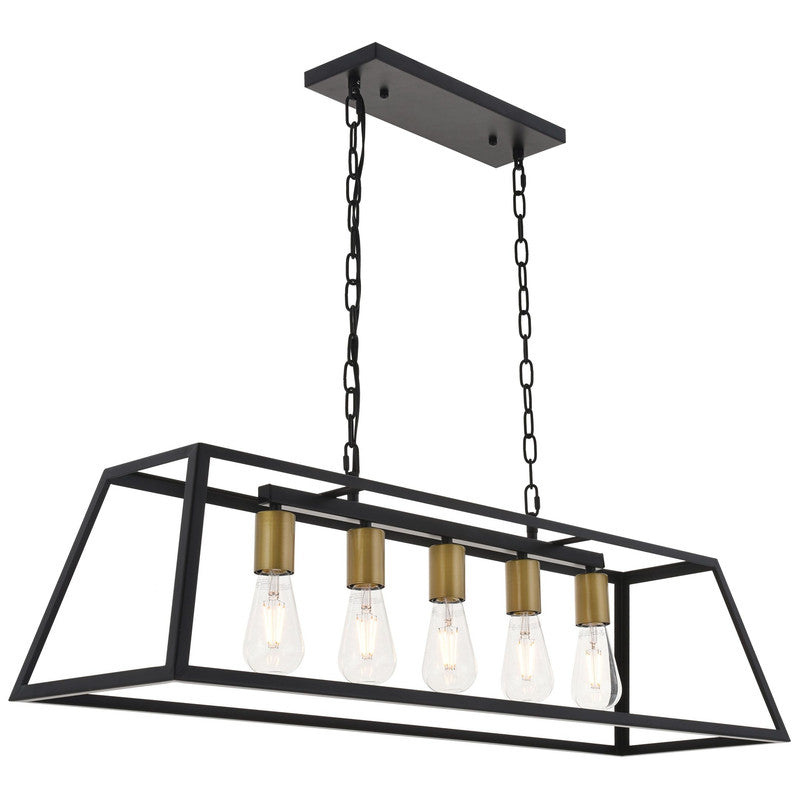Elegant Lighting Resolute 5 Light 38" Chandelier