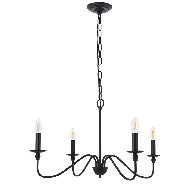 Elegant Lighting Rohan 4 Light 30" Chandelier