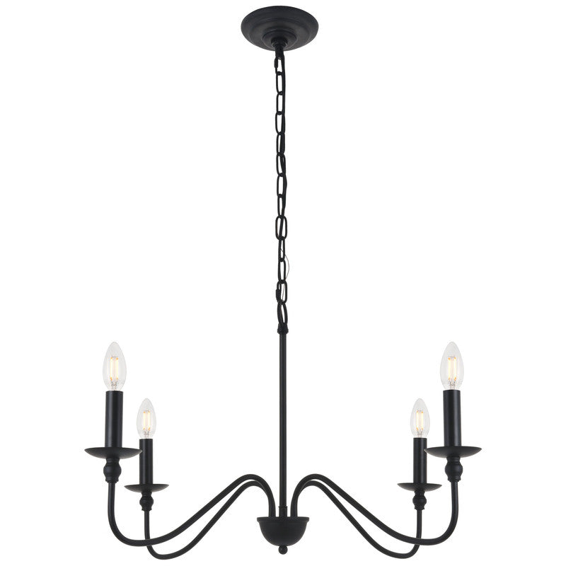 Elegant Lighting Rohan 4 Light 30" Chandelier