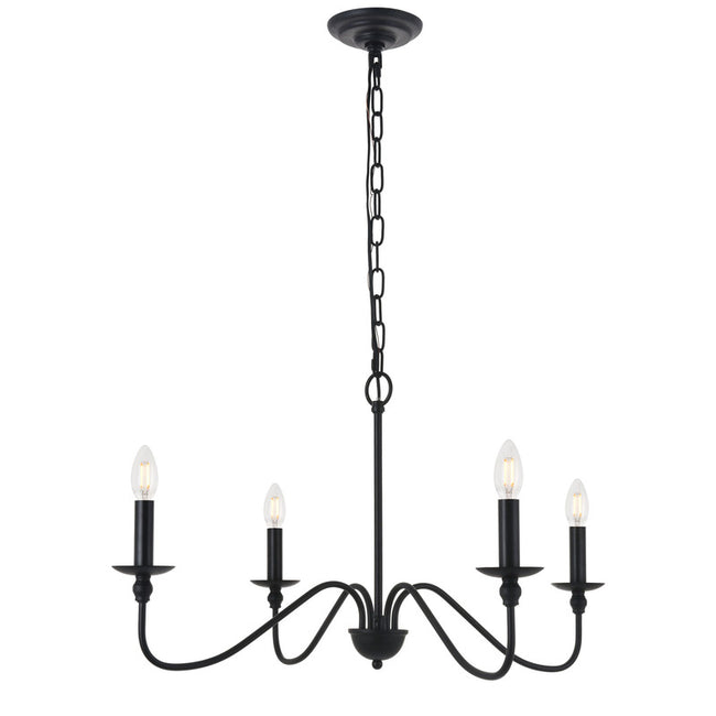 Elegant Lighting Rohan 4 Light 30" Chandelier