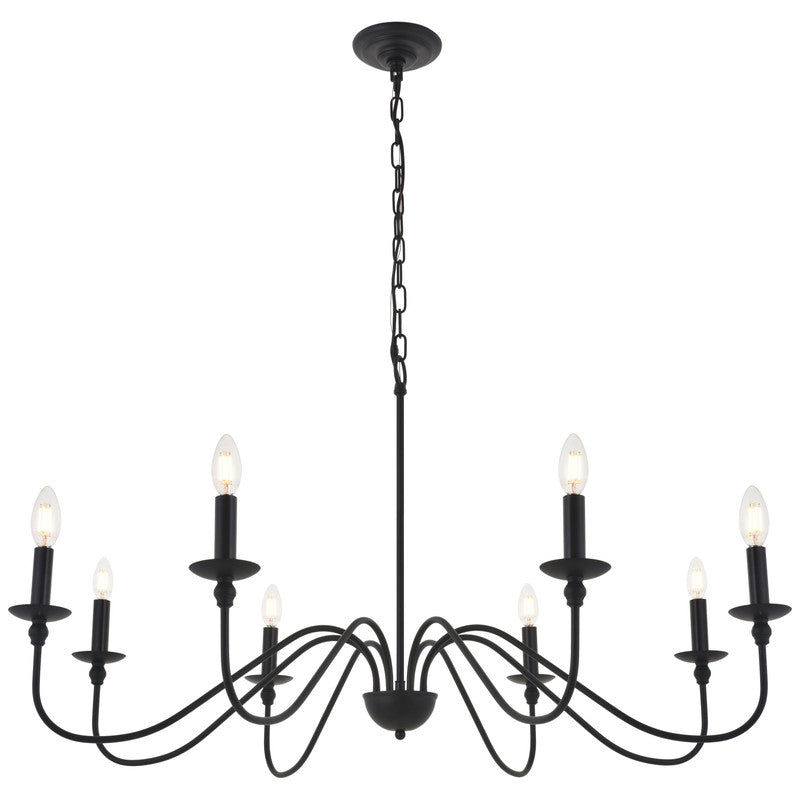 Elegant Lighting Rohan 8 Light 42" Chandelier