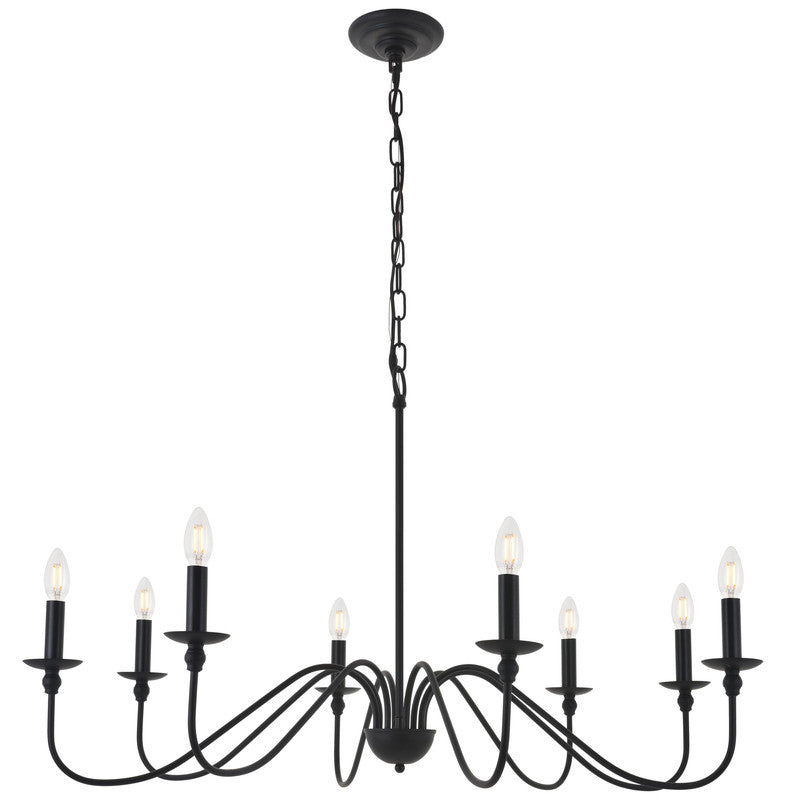 Elegant Lighting Rohan 8 Light 42" Chandelier