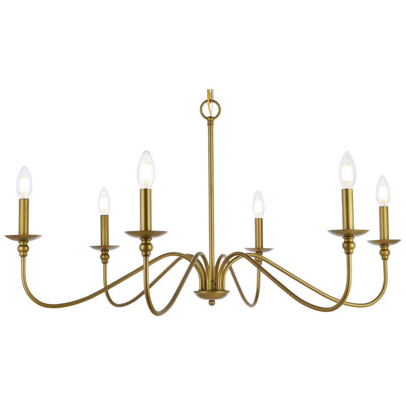 Elegant Lighting Rohan 6 Light 36" Chandelier